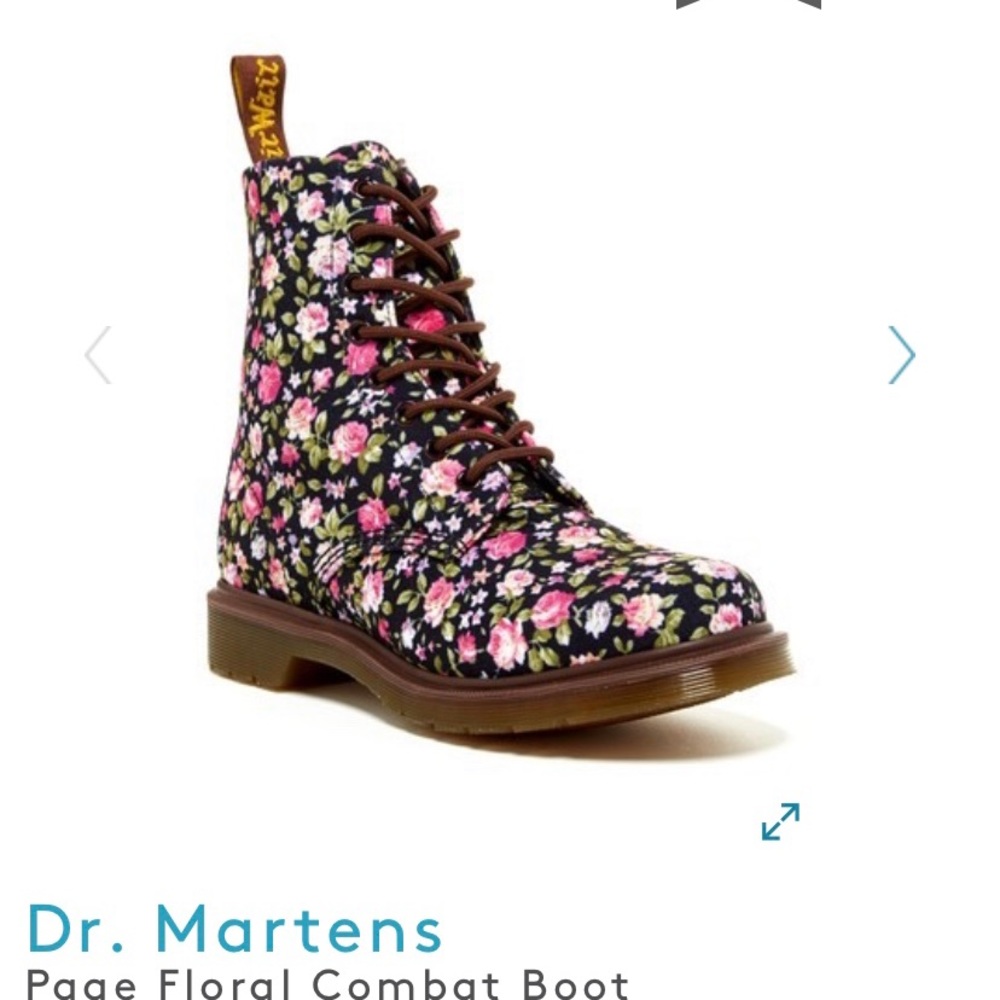 Page Floral Dr. Martens Combat Boots - 10